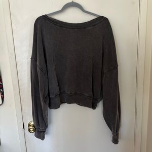 Free People low back grey sweatshirt